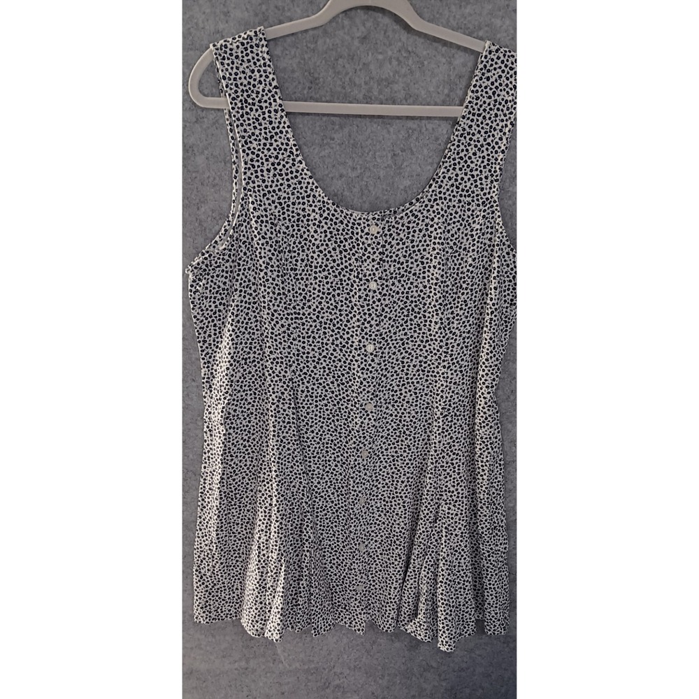 Old Navy Women's XL Navy White Ditsy Floral Button Dress 42" Fit Flare Swing EUC